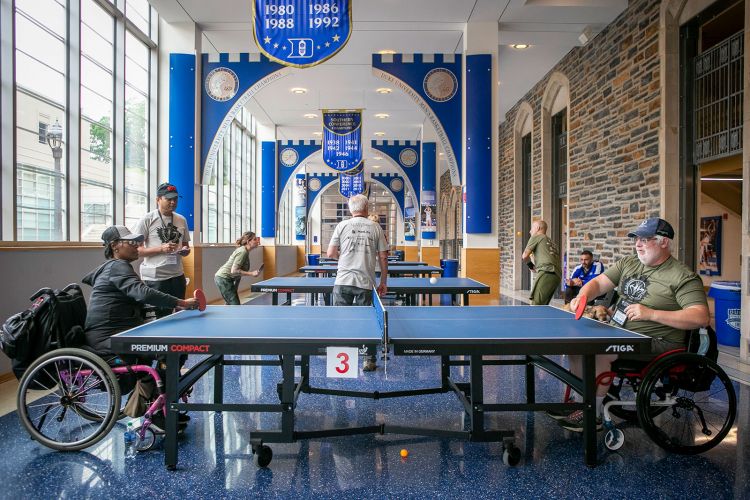 table tennis at Cameron in the Valor Games.