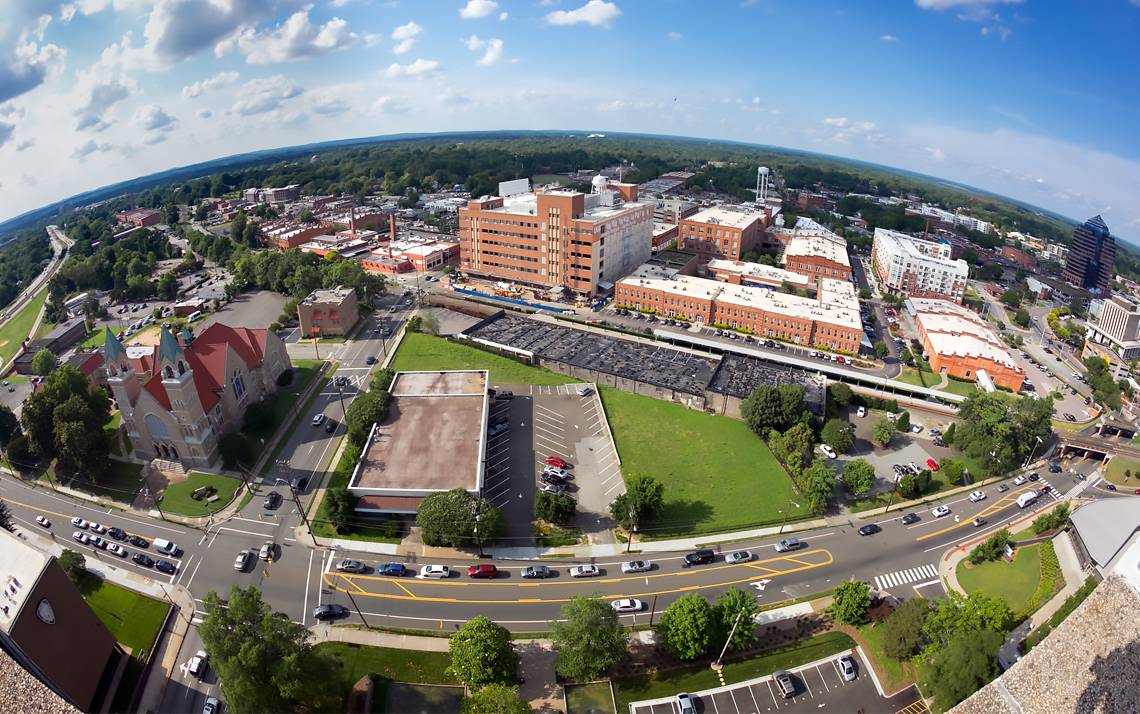 In coming months, Duke's faculty and staff presence in downtown Durham will increase as part of efforts to spur innovation and entrepreneurship. Photo by Duke Photography.
