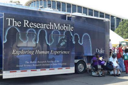 The ResearchMobile during a recent stop at the N.C. State Fair.