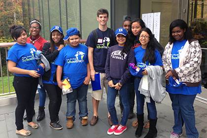 Eighth graders from Durham Public Schools visit Duke campus during the annual School Days event.