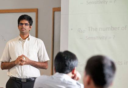 Ashwin Machanavajjhala brings a strong record of work on data privacy in the private sector to the Duke computer science faculty.  Photo by Les Todd/Duke University Photography