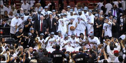 The Miami Heat recently won the 2012 NBA championship, led by star LeBron James. The Heat will play the Charlotte Bobcats in Raleigh this October. Photo courtesy of the NBA.