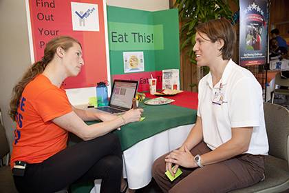 Esther Granville, left, nutrition program manager for LIVE FOR LIFE, recommends taking an inventory of nutritional health to help make better dietary decisions in 2016. Photo by Duke Photography.