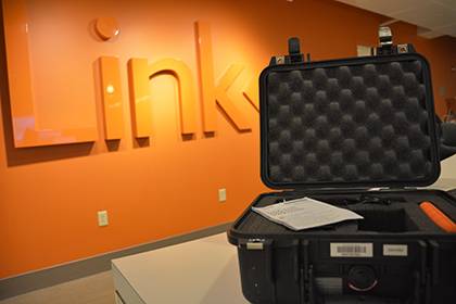 The Link Service Desk on lower level 1 of Perkins Library manages equipment loans, from video cameras to iPads. The program is available to students, faculty and staff.