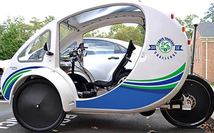 The grand prize in the Unpark Yourself Challenge will be an ELF, a recumbent bike-electric vehicle hybrid that uses no gas, is road safe, travels up to 35 miles per hour and parks at a bike rack.