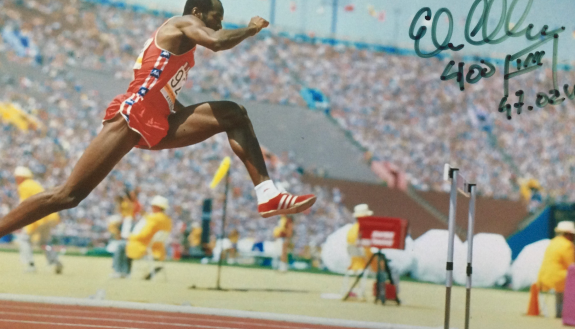 Edwin Moses in the 1976 Olympics