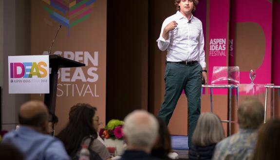 Evolutionary anthropologist Brian Hare made two presentations at the Aspen Festival.