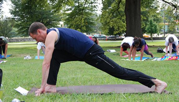 Free yoga classes will be offered as part of LIVE FOR LIFE's "May'd to Move" events in May. Photo by Bryan Roth.