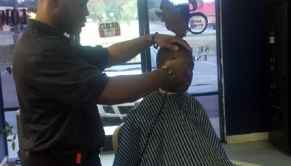 During his downtime, Terrence Patterson enjoys cutting hair. Photo courtesy of Terrence Patterson.