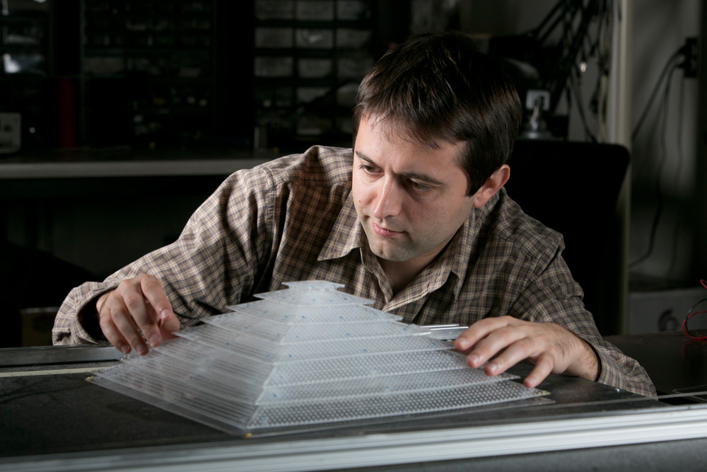 Hiding objects with an acoustic cloaking device. Photo courtesy of Steven Cummer, Duke University.
