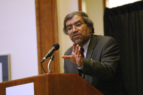 Akbar Ahmed, left, and Judea Pearl.  Photo: Jim Wallace