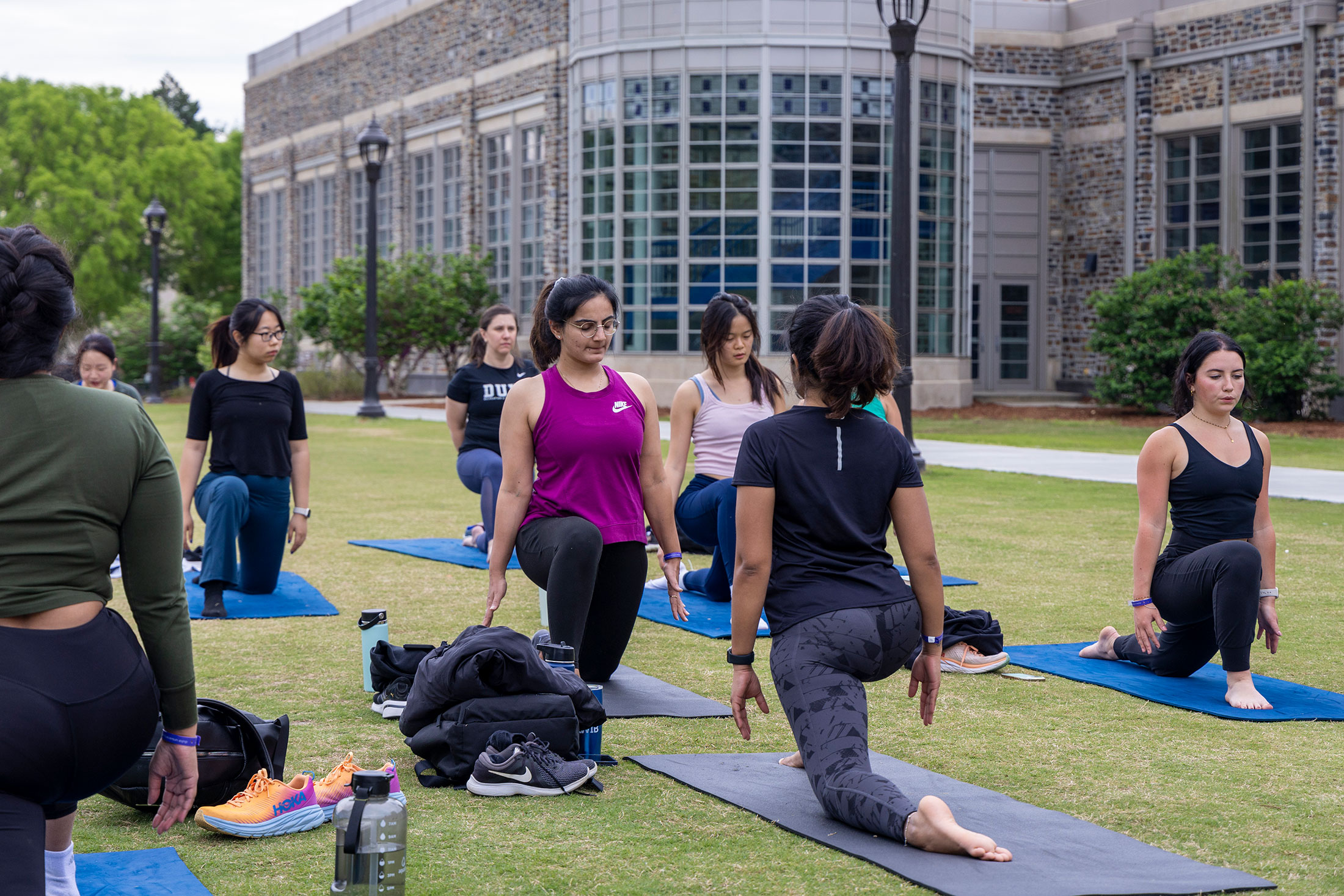 students do yoga during LDOC