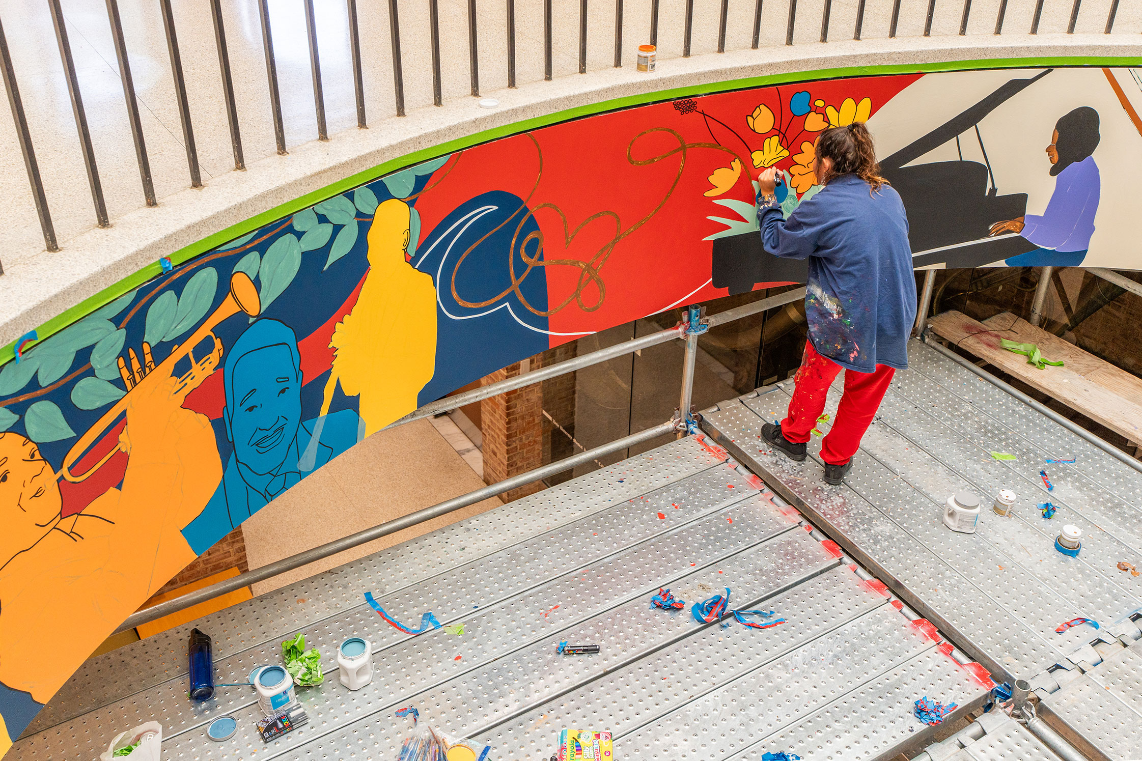 Natalie Robinson at work in the Biddle Building.