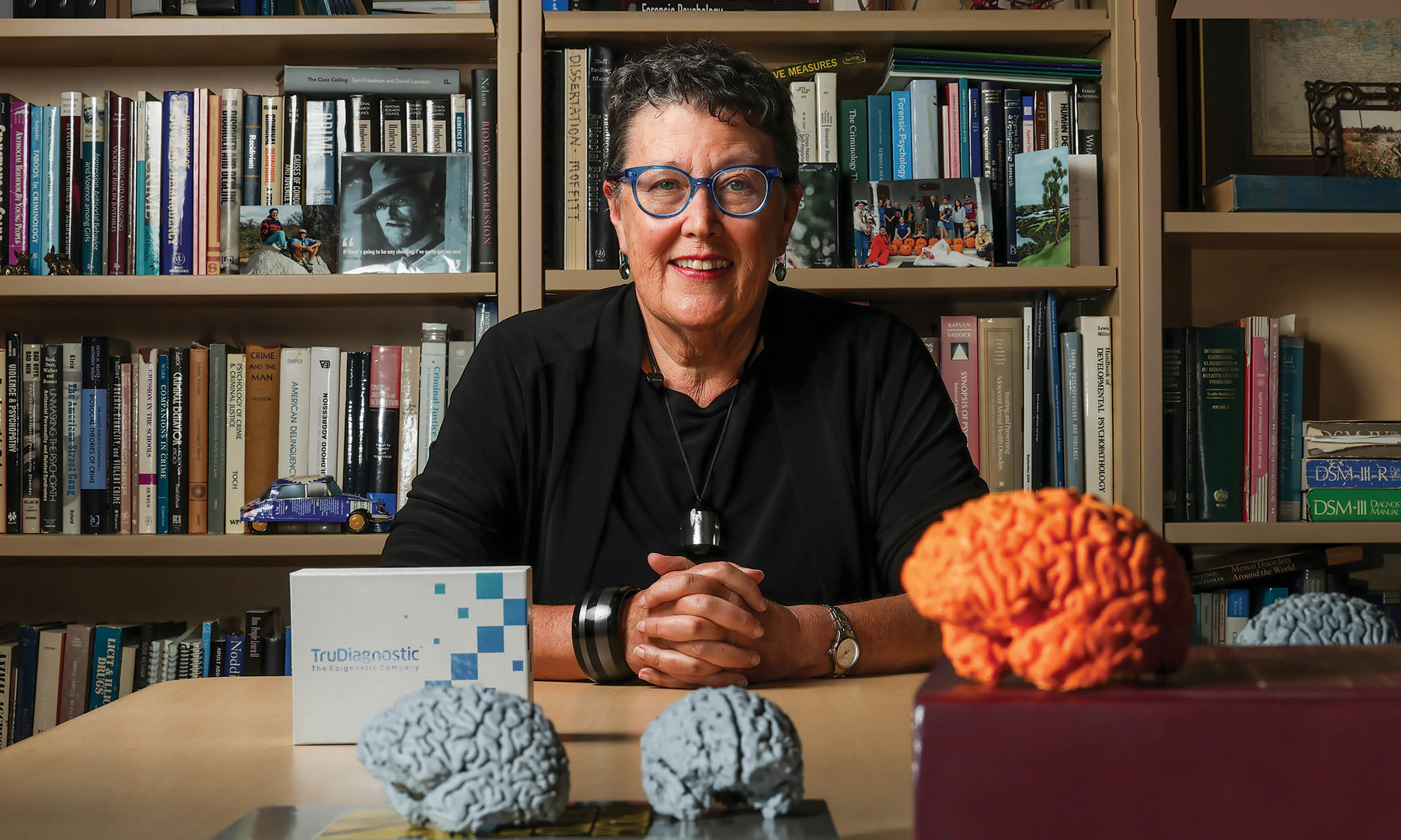 Duke Psychology and Neuroscience Professor Terrie Moffitt helped develop an algorithm that measures a person's biological age rather than chronical age. Photo by Travis Stanley.