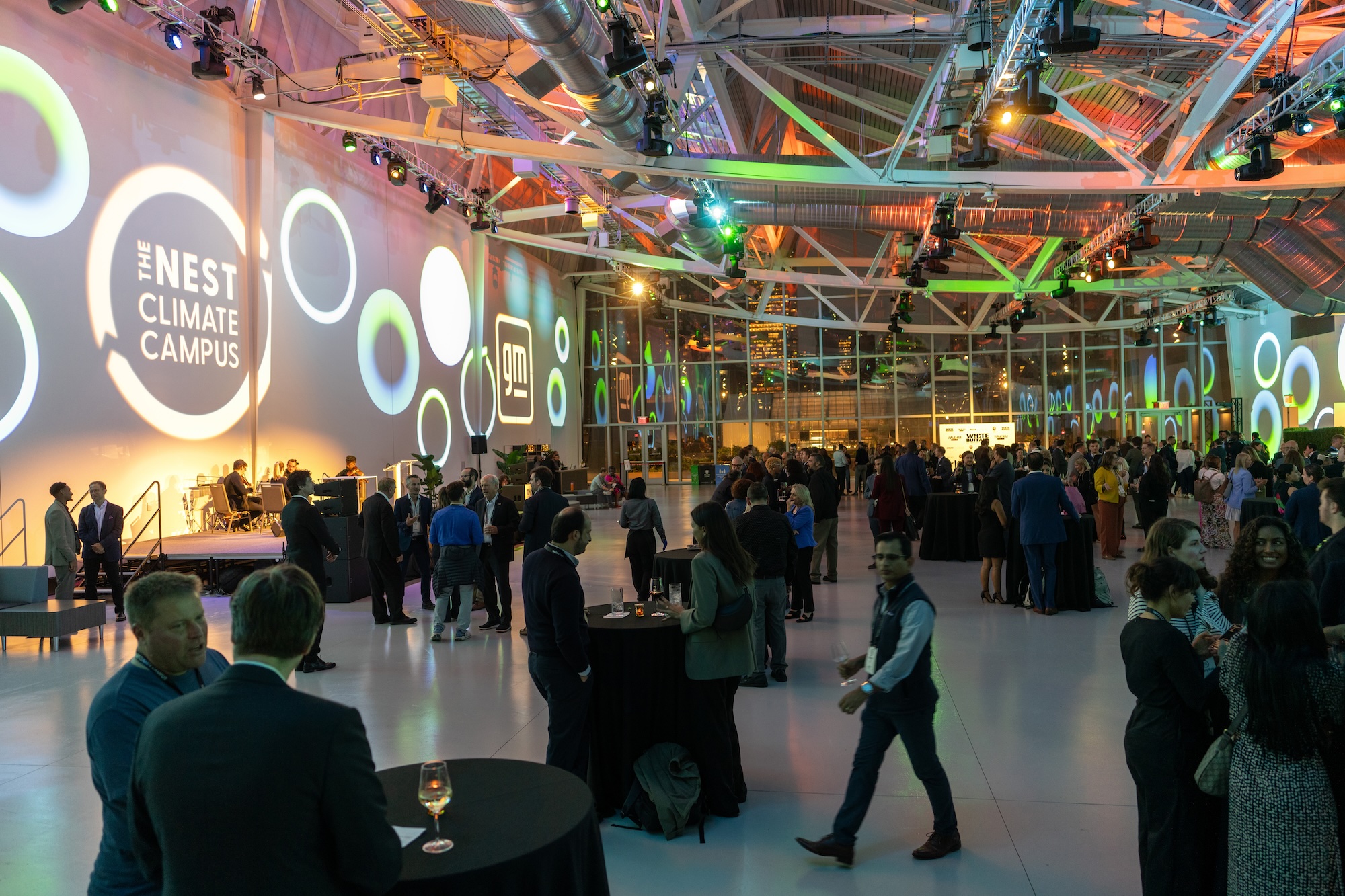 Nest Climate Campus evening reception on roof deck of Javits Center for Climate Week