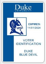 Duke Student Voter ID.