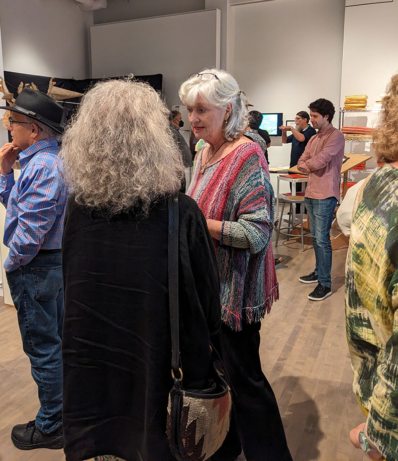 audience at the opening of the exhibit