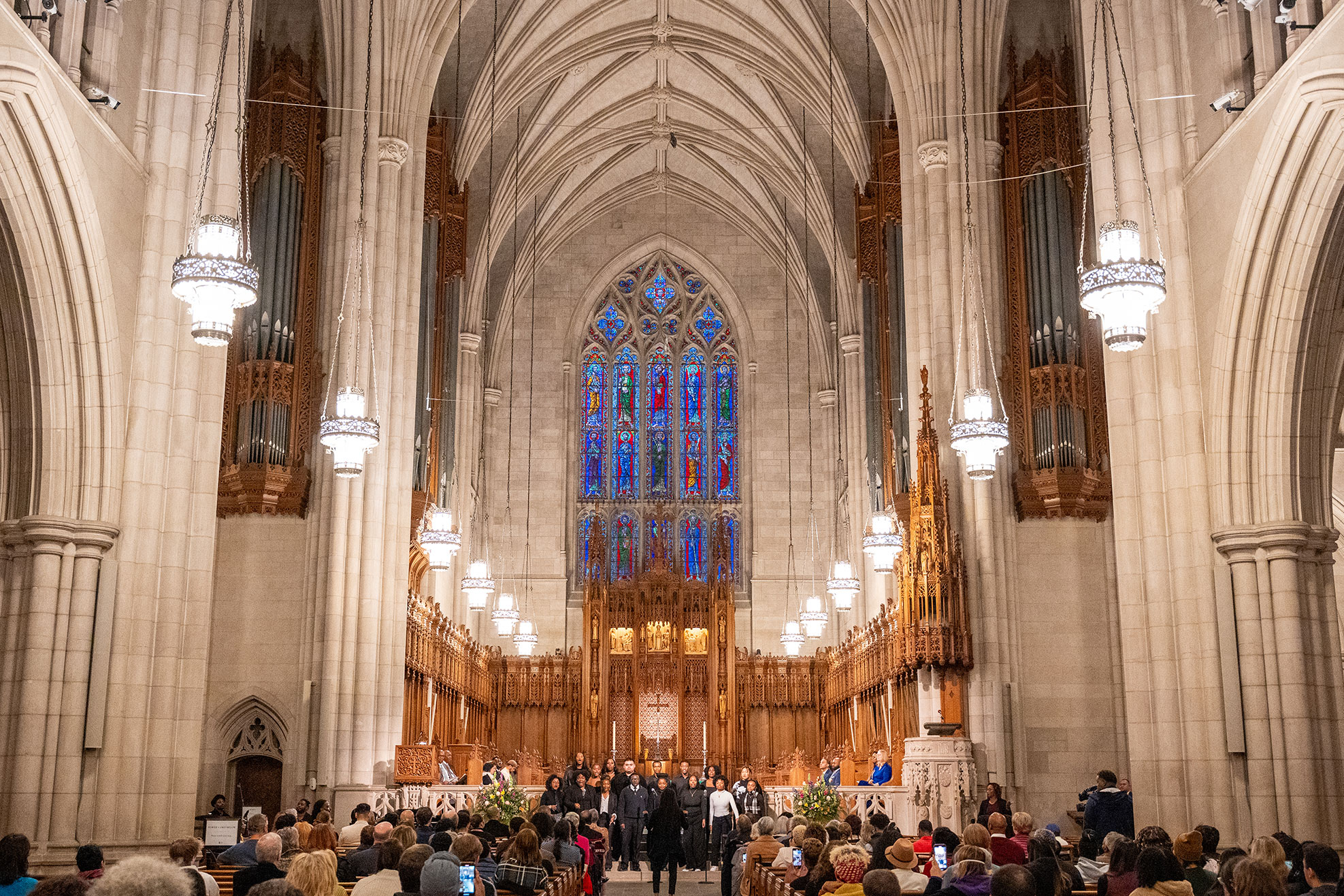 Duke Chapel looked glorious during the ceremony.
