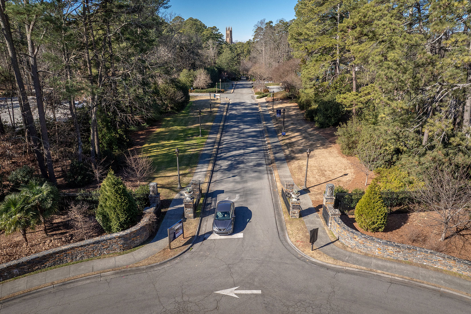 The main Duke Gardens entrance off of Anderson St. This will be closed during construction. Photo by Bill Snead/University Communications and Marketing