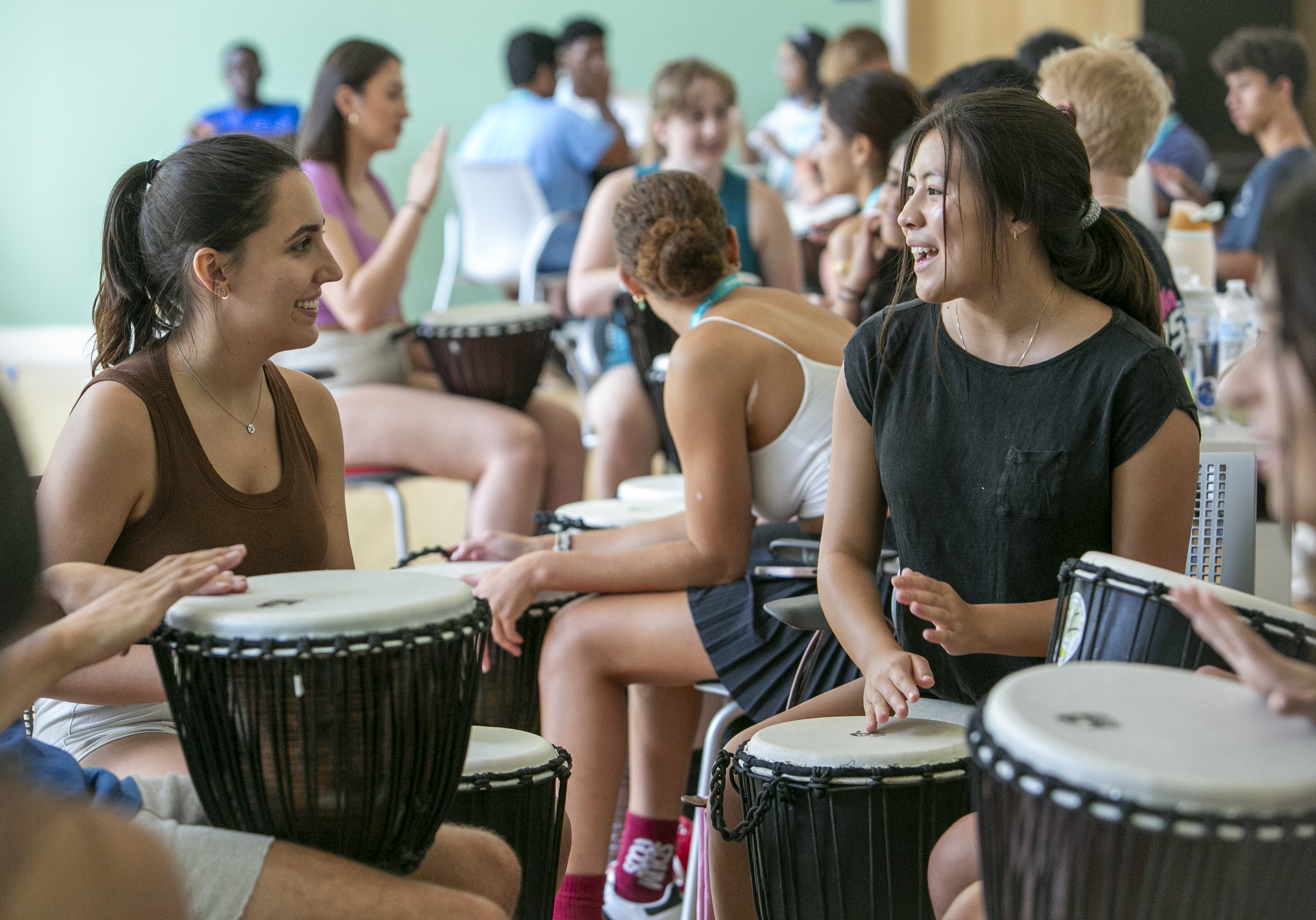 People playing the drums
