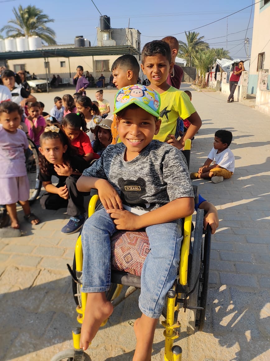 Child in a wheelchair