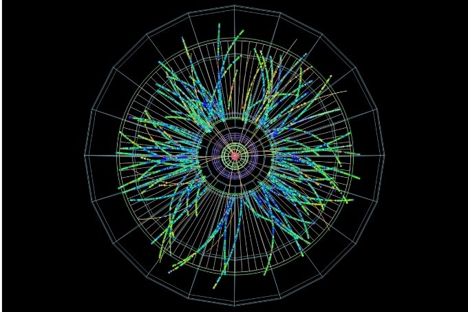 Beams collide at the Large Hadron Collider