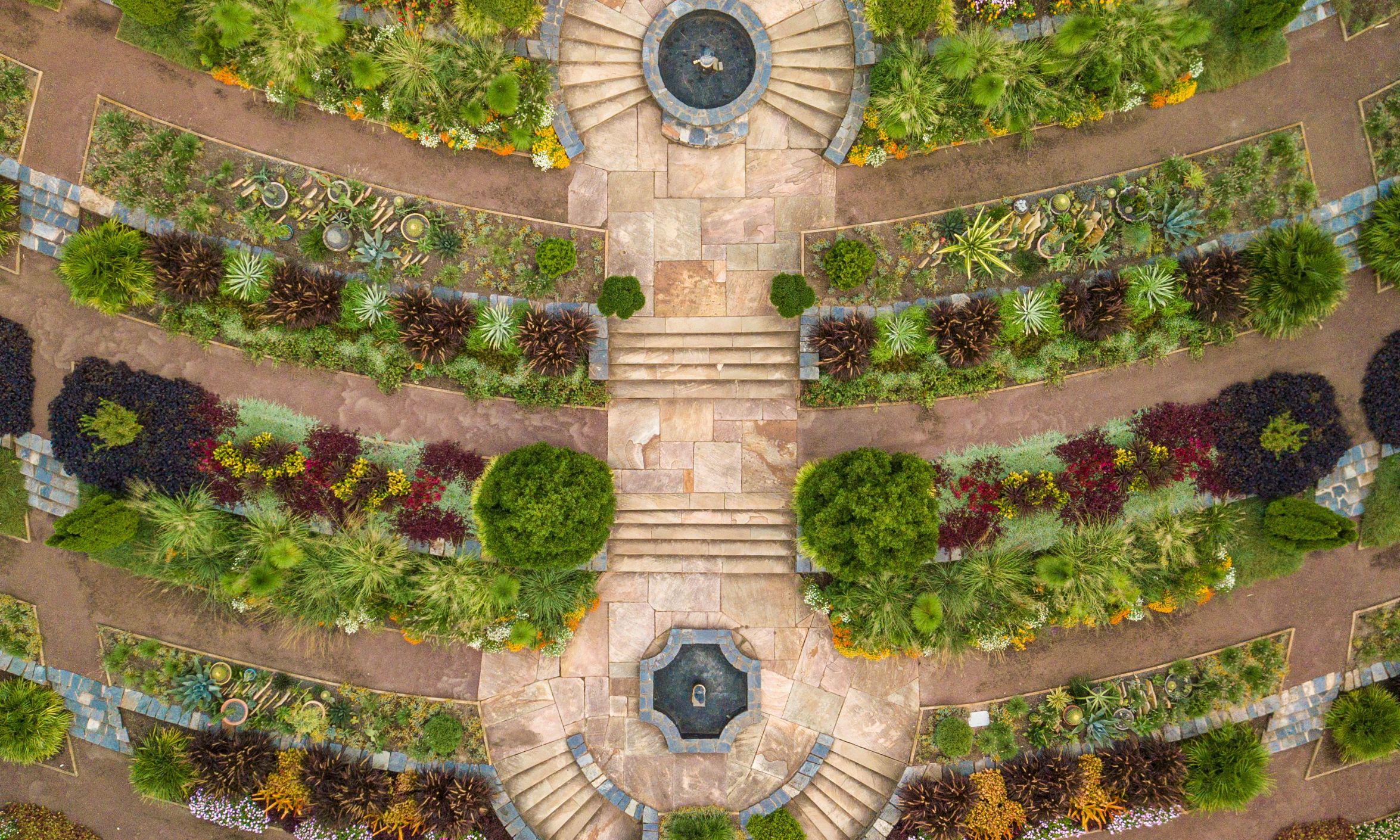 A view of the Terrace Gardens at Sarah P. Duke Gardens