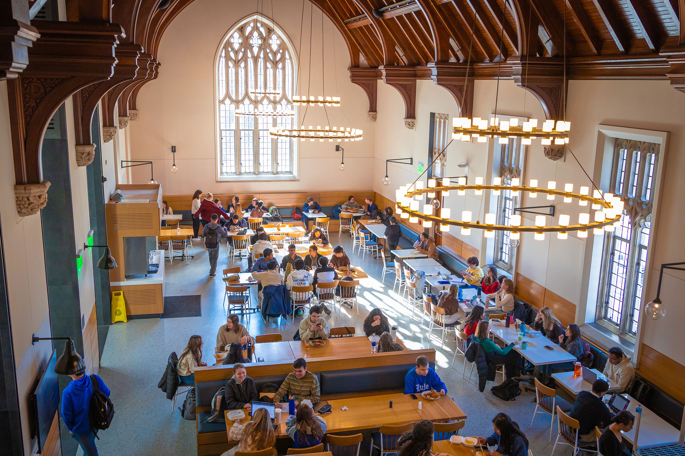 A first meal of the semester at the Brodhead Center.