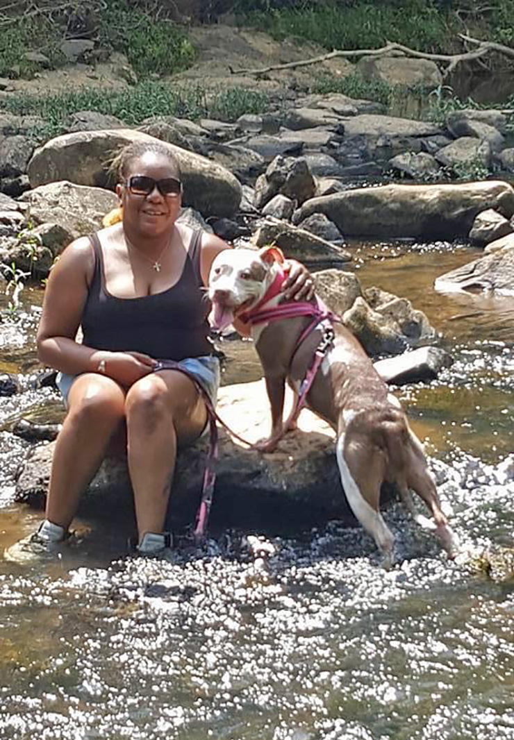 Liza Butler and her dog.