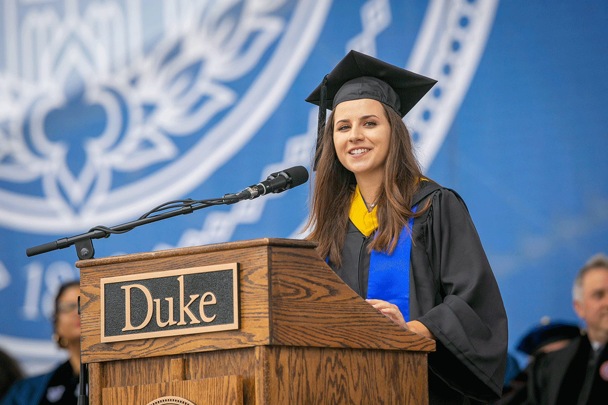 Leah Rosen advised new graduates to focus on 'being' rather than 'doing.'