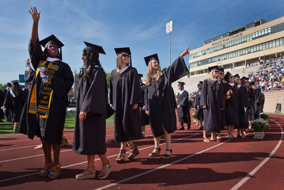 Commencement students