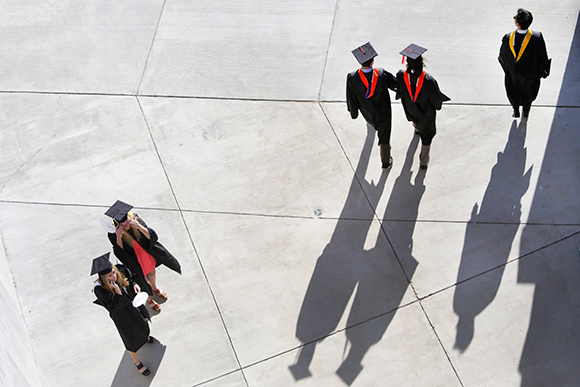 commencement students