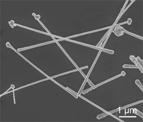 Tiny copper wires can be built in bulk and then "printed" on a surface to conduct current, transparently. 