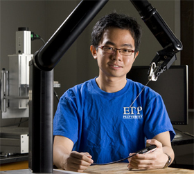 Kaicheng Liang, a recent engineering grad who worked on the biopsy robot 