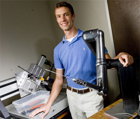 A. J. Rogers, BSE 2009, and his shrapnel-finding surgical robot 