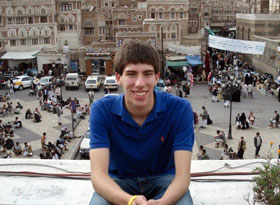 Andrew Simon, pictured in Yemen in 2007 while participating in DukeEngage. 