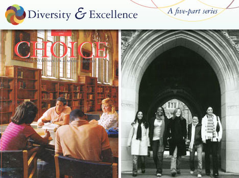  Left, a photo from the late 1980s was used several times to depict diversity at Duke.  The male in the photo is Ed Gomes, current associate dean for Trinity College technological services.  The photo on the right is a 2007 photo updating two previous photos of "women at Duke." 