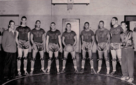 The NCCU Eagle team in the Secret Game was coached by the legendary Hall of Famer John McLendon, pictured below. 