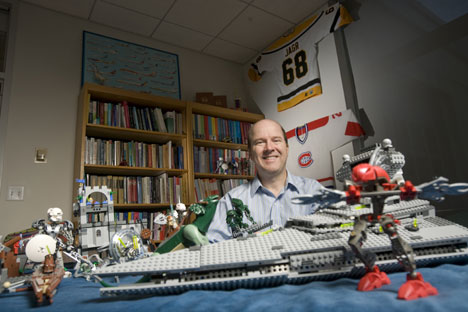 Bruce Maggs keeps all his interests -- from Legos to computers -- close to him in his office. 