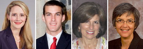 New Duke trustees Adrienne Clough, John Harpham, Laurene M. Sperling and Bishop Hope Morgan Ward. New Duke trustees Adrienne Clough, John Harpham, Laurene M. Sperling and Bishop Hope Morgan Ward.
