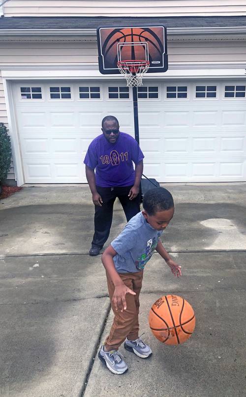 Working from home has given Antonio Jones a new appreciation of being able to spend time with his son, Aiden. Photo courtesy of Antonio Jones.