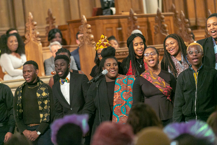 The Amandla Chorus, Duke's first and only African choir, performed. Photos by Megan Mendenhall