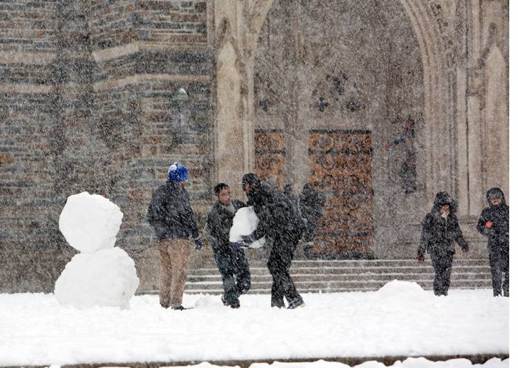 chapel snowman, Jan. 17, 2018