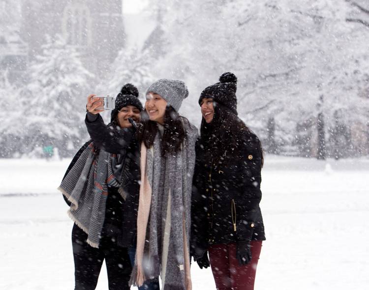 selfie in the snow, Jan. 17, 2018