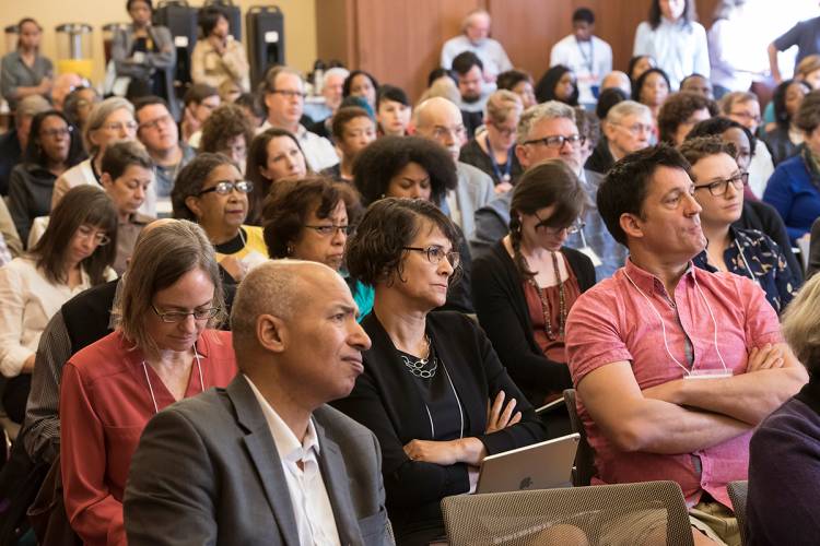 The two days of panels filled the Holsti-Anderson Room. Photo by Les Todd