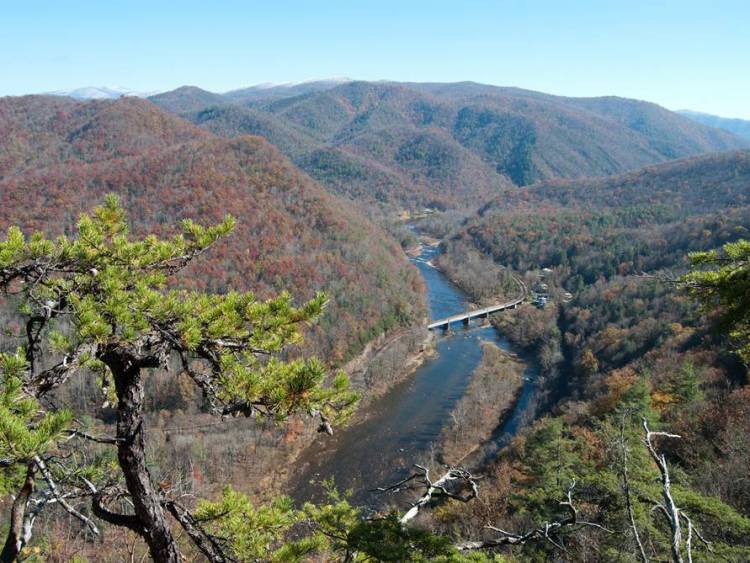 The Nolichucky River Valley in East Tennessee