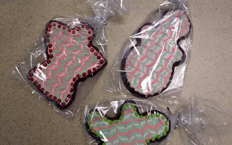 Mint chocolate cutout cookies by Amanda Hodges.