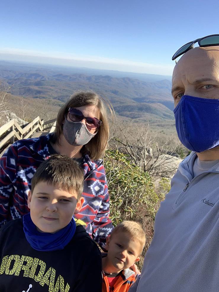 Andrea Martin enjoys a vacation at the Blue Ridge Parkway in November with her two sons and husband. Photo courtesy of Andrea Martin.