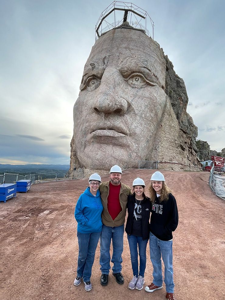 The family's stops to spread ashes included the Crazy Horse Memorial in Crazy Horse, South Dakota. Photo courtesy of Ayesha Berrier.