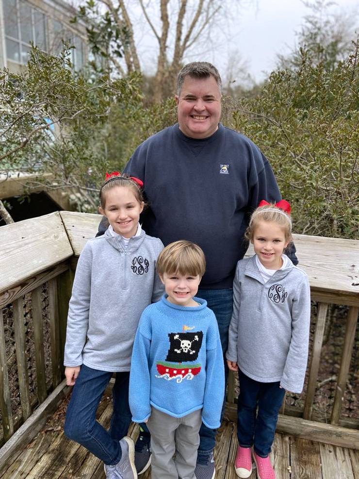 Working from home means Duke OIT's Bill Stealey get more time with his family. Photo courtesy of Bill Stealey.